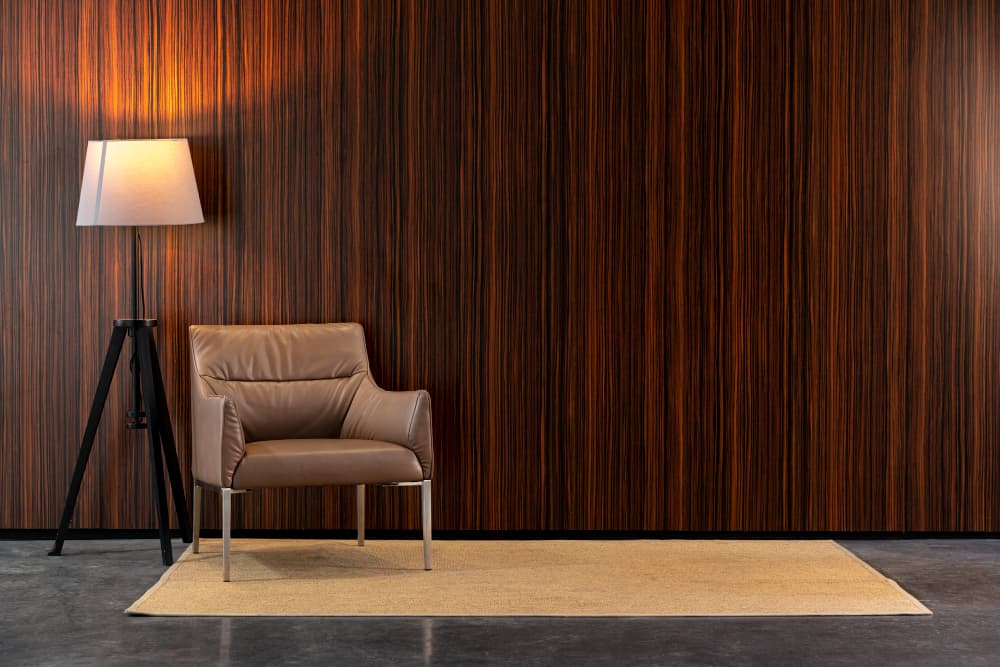 A comfortable armchair in a quiet space